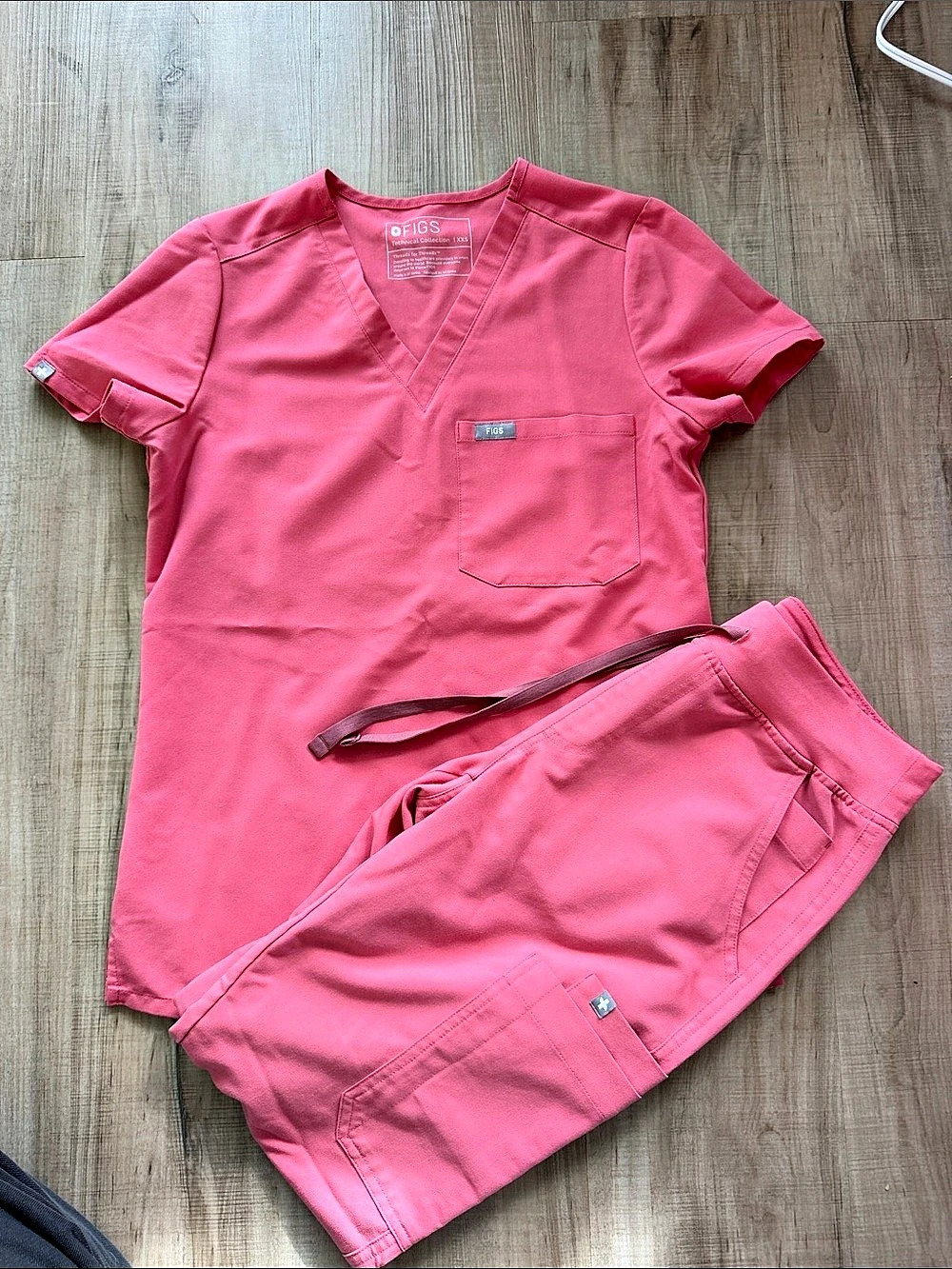 FIGS Scrub Top and Bottom Pink